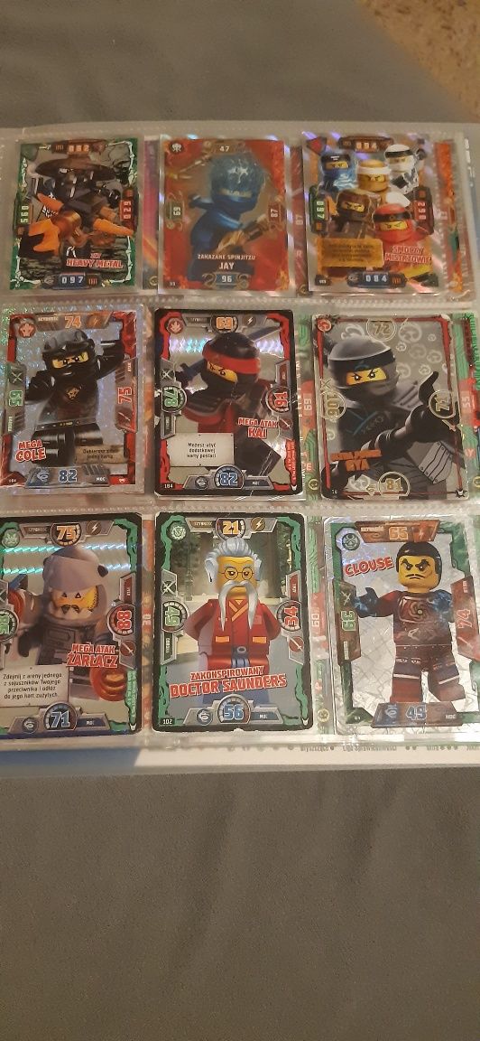 Karty lego ninjago kolekcjonerskie 40sztuk