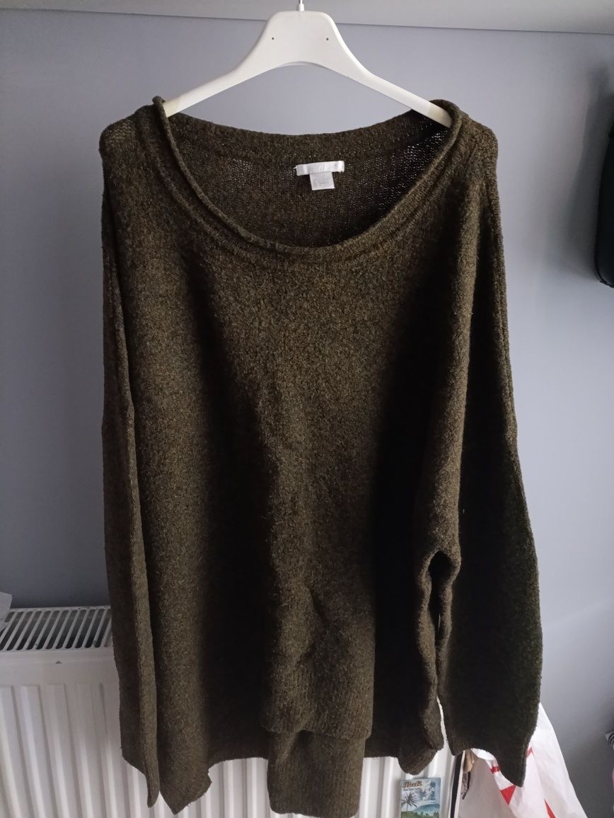 Zielony sweter khaki L