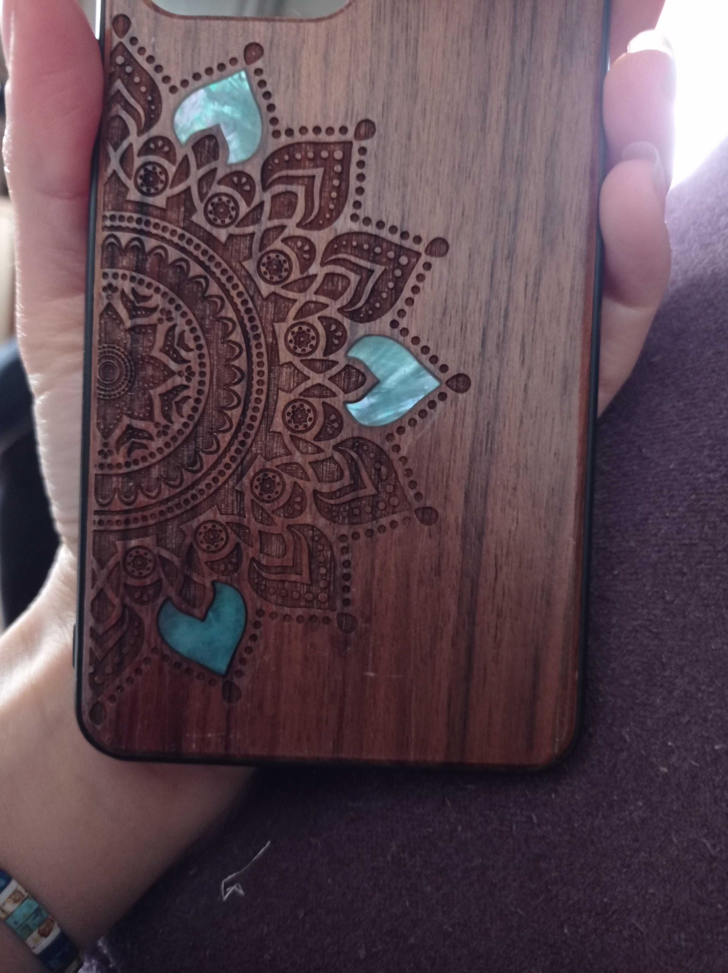 Etui case drewniane z masą perłową Xiaomi 11 T/11T Pro