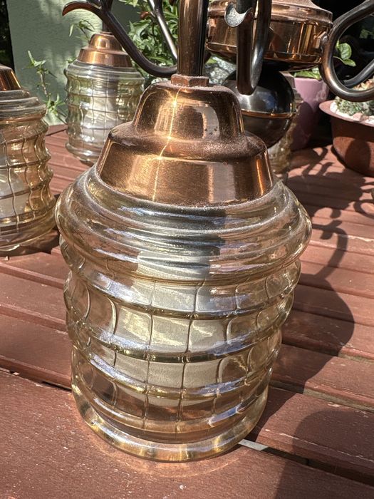 Przepiękny retro kpl - lampa + 2 kinkiety