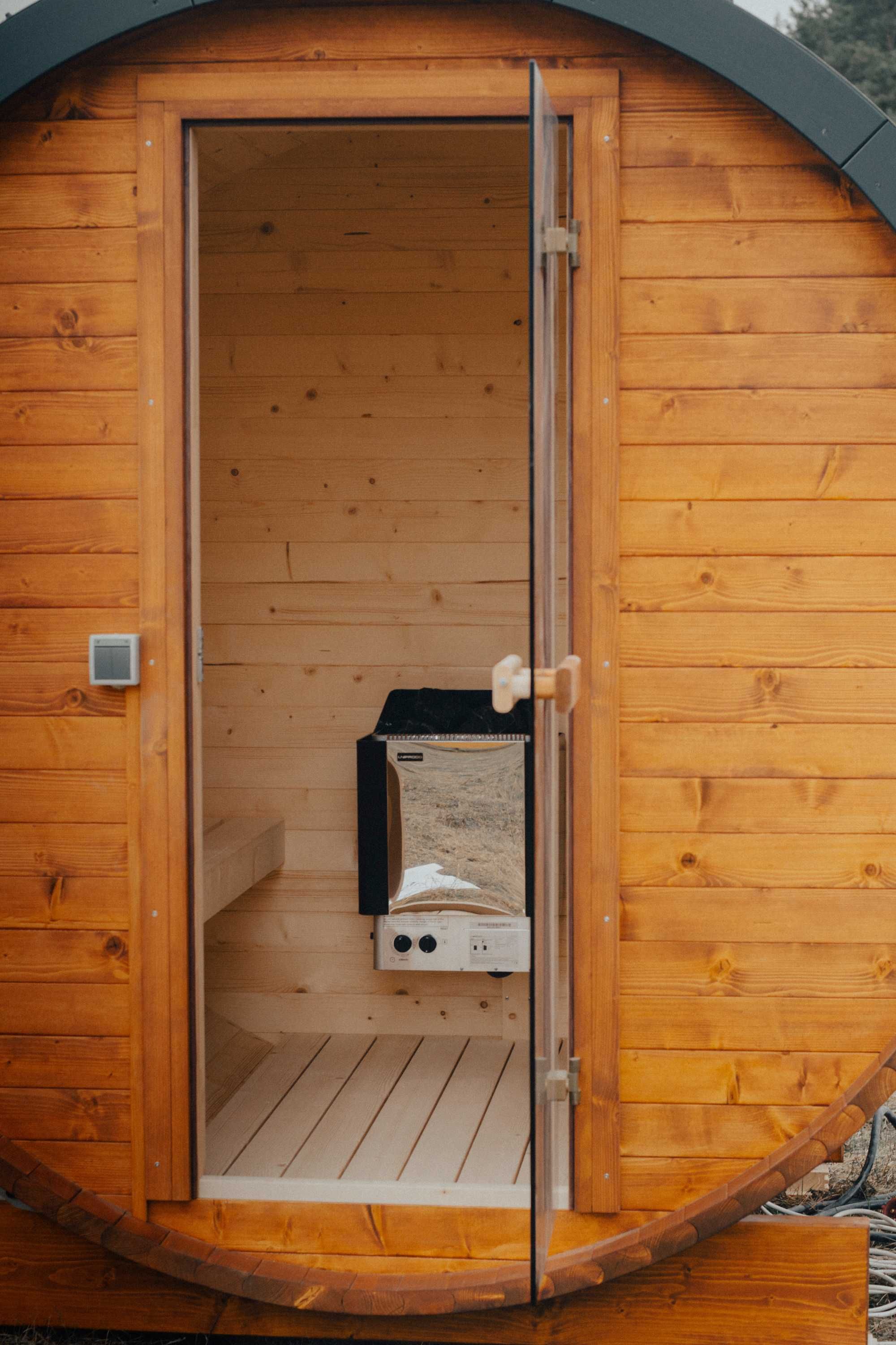 drewniana sauna rozmiar s