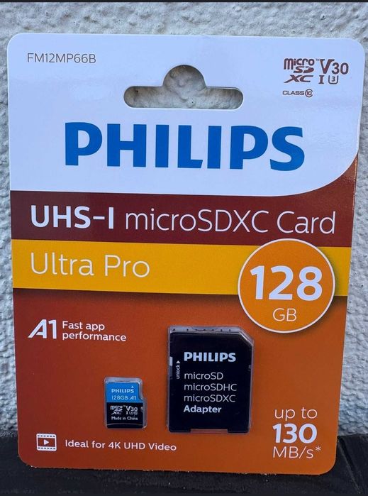 Zestaw karta pamięci microSD Philips 128 GB + powerbank