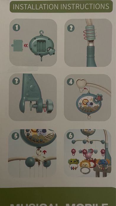 Musical mobile for baby bed/Centro de Música para Berço