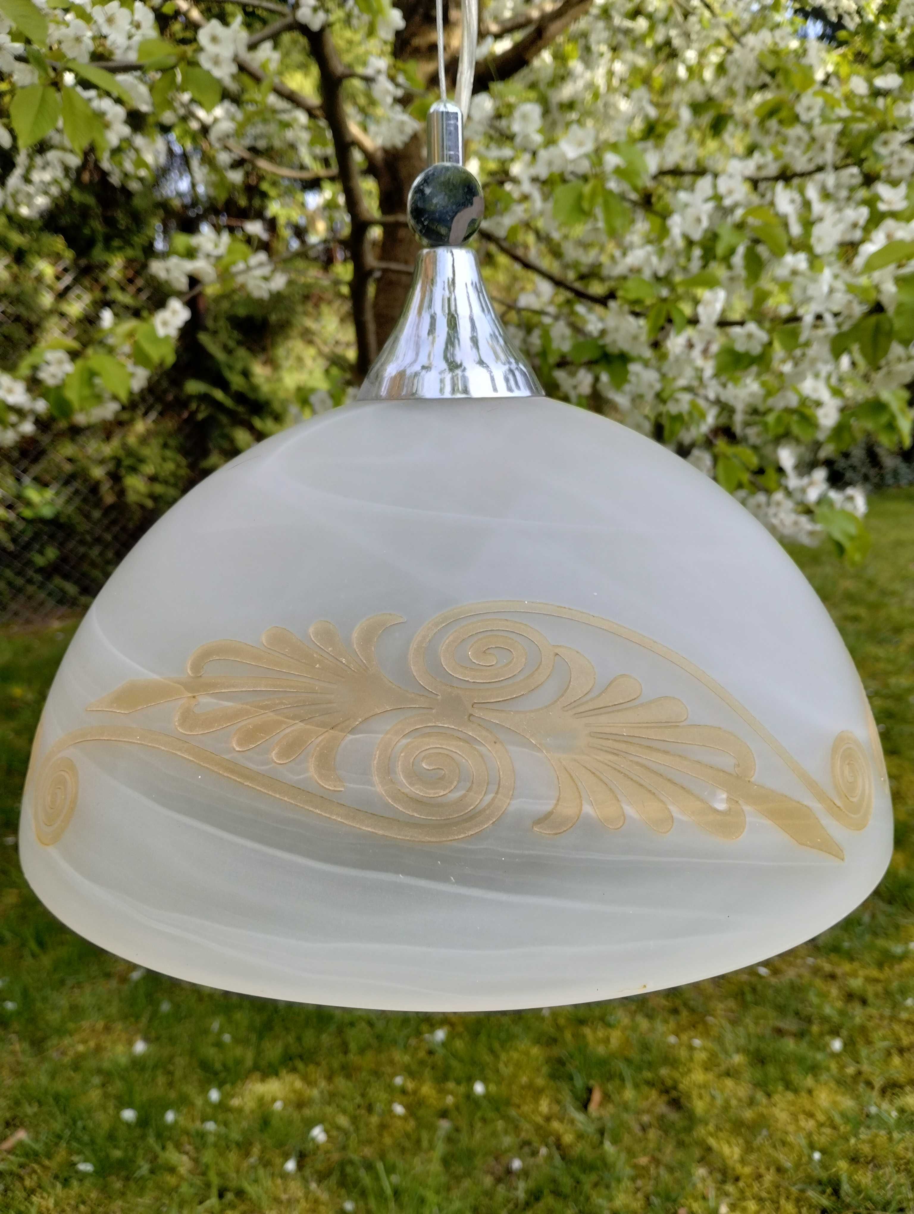 Lampa Wisząca Szklany Klosz