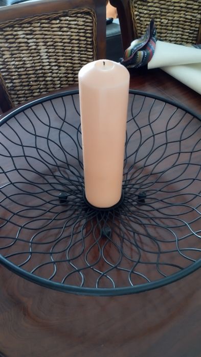 Fruteira/ centro de mesa ferro forjado preto