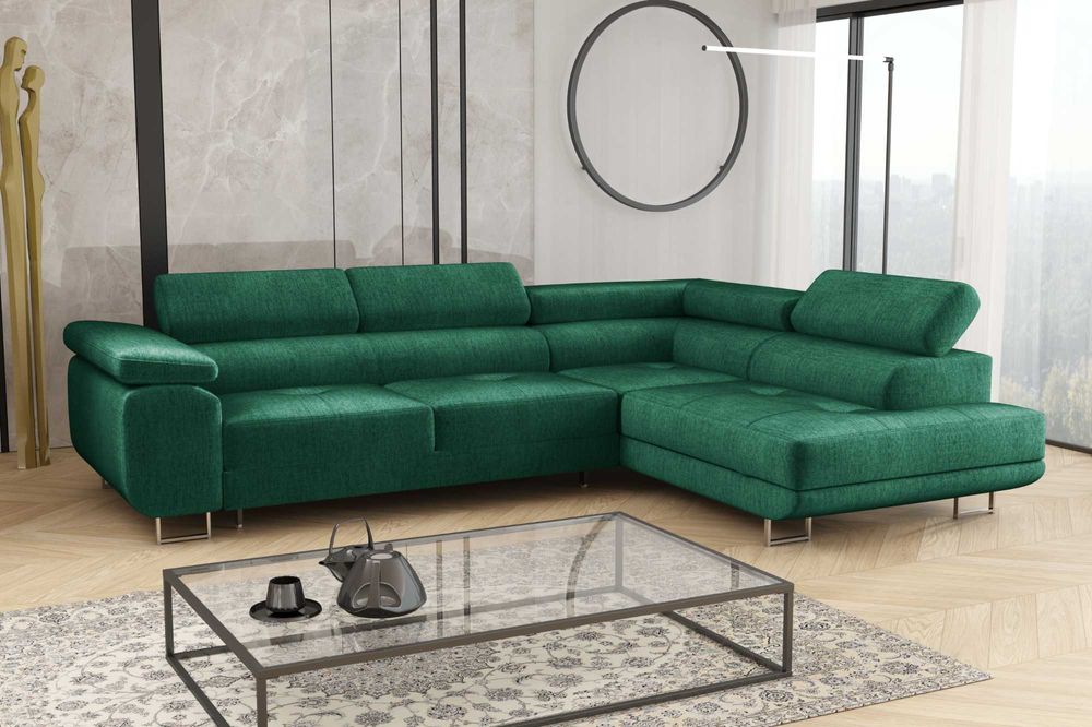 Narożnik Rio. Rogówka. Regulowane zagłówki. Sprężyny! Szybka dostawa!