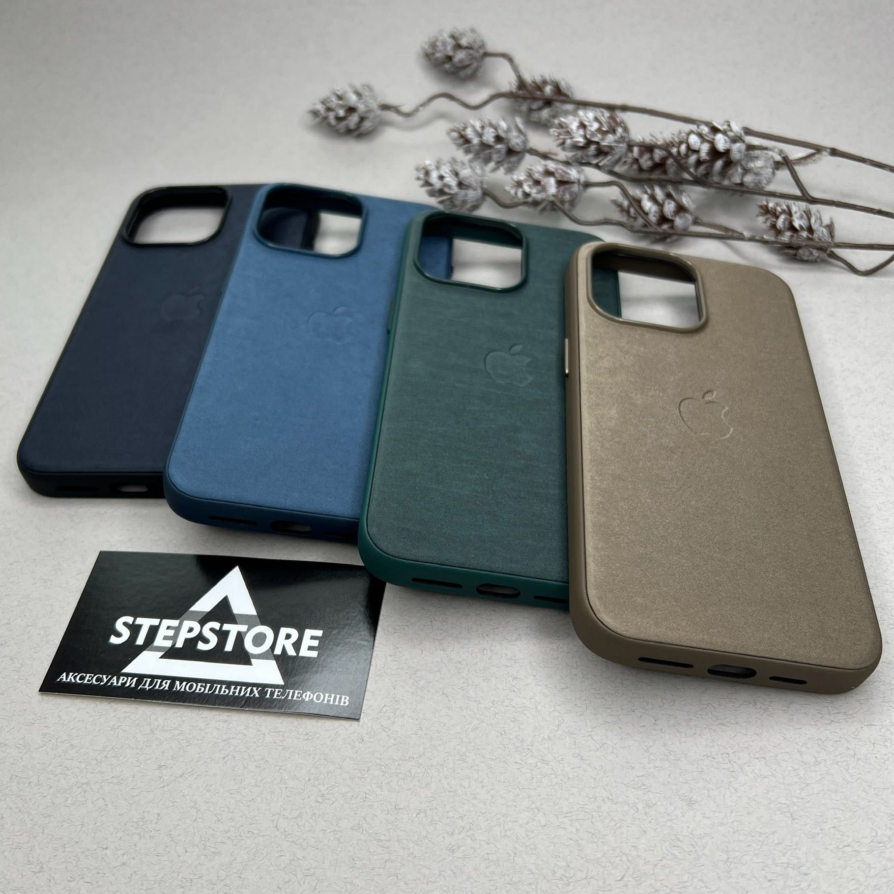 Чехол FineWoven Case для Iphone 15 Pro Max с Magsafe метал кнопки