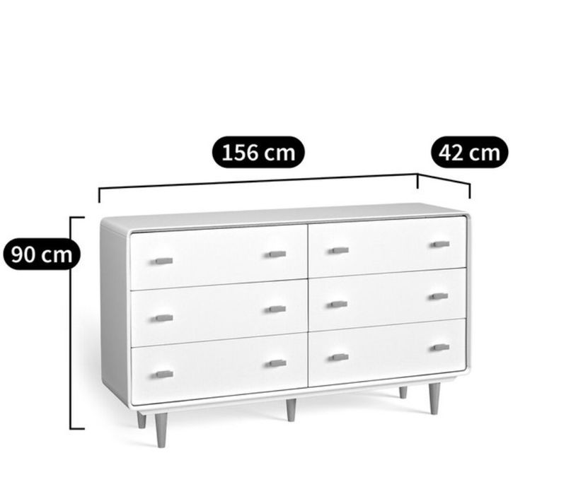 Comoda Branca 6 gavetas LaRedoute