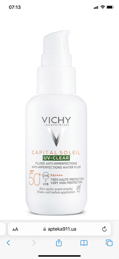 Сонцезахисний флюїд Vichy Capital Soleil UV-Age Daily