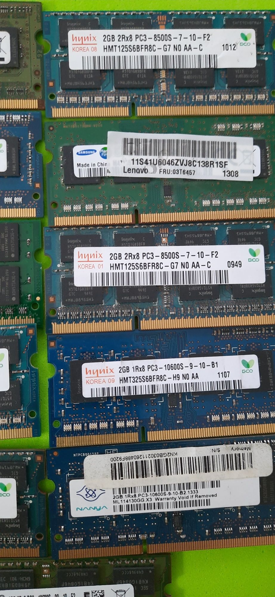 Memorias/Rams SO-DIMM de 2Gb DDR3  P/PORTÁTIL - Unid.