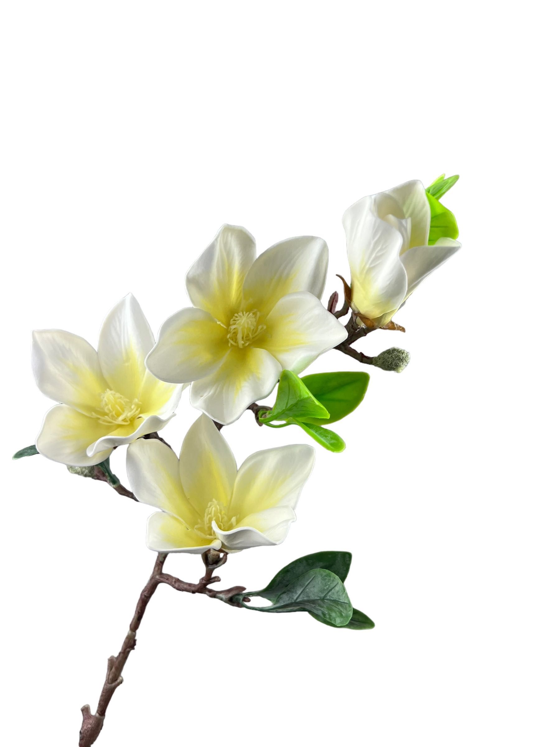 Sztuczna Magnolia gałąź magnolii PIANKOWA PREMIUM (SZTUCZNE KWIATY)