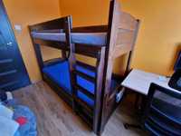 Łóżko piętrowe sosna 200x80cm, pojemnik na pościel, materace