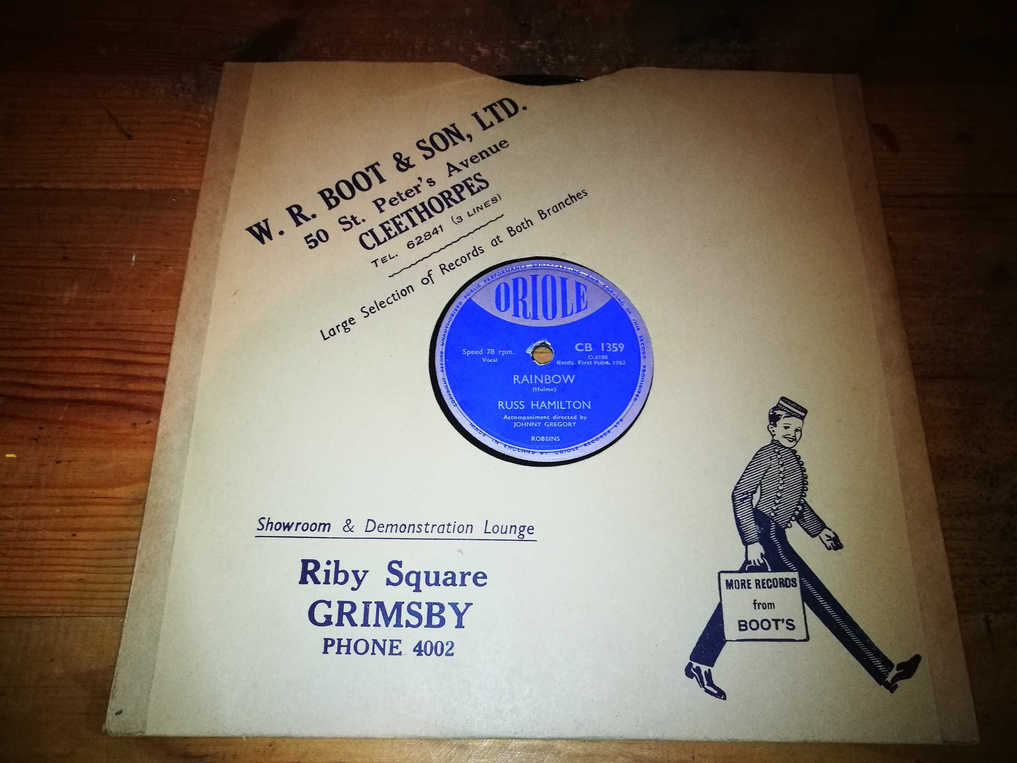 RUSS HAMILTON-We Will Make Love/Rainbow (Ed INGLESA-1957- 10' 78RPM)