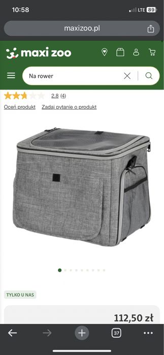 Torba pies rower