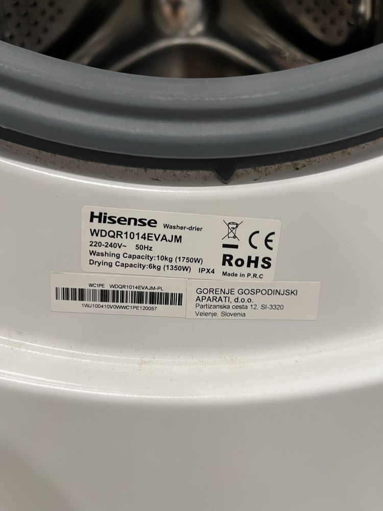 Pralko suszarka hisense