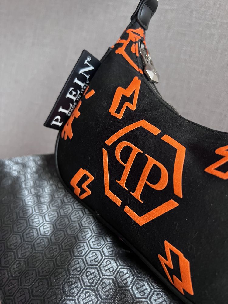 Philipp Plein torebka czarna logo torba