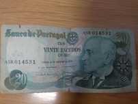 Vendo NOTA 20$00 (escudos) de 1978
