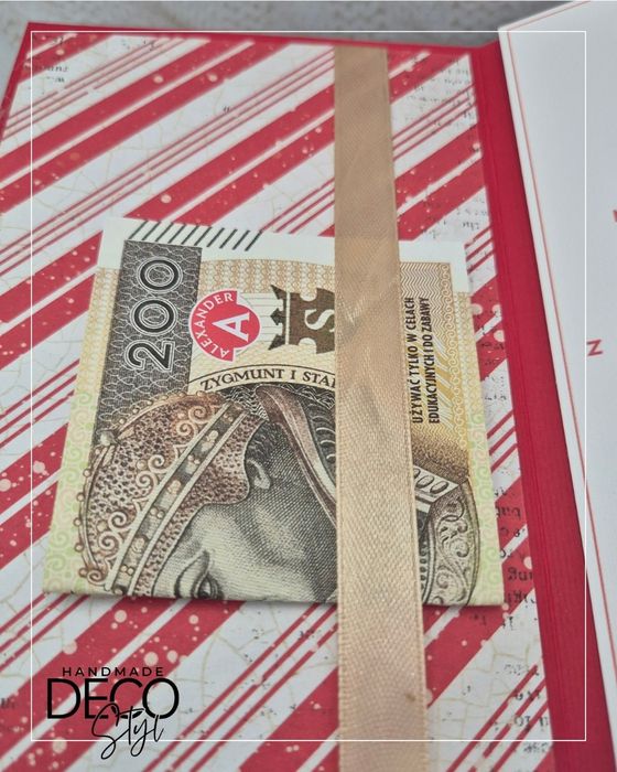 Kartka składana premium DL Boże Narodzenie z miejscem na pieniądze