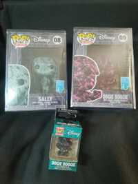 Conjunto Disney Sally 08 e Oogie 09 com Keychain Funko Pop!