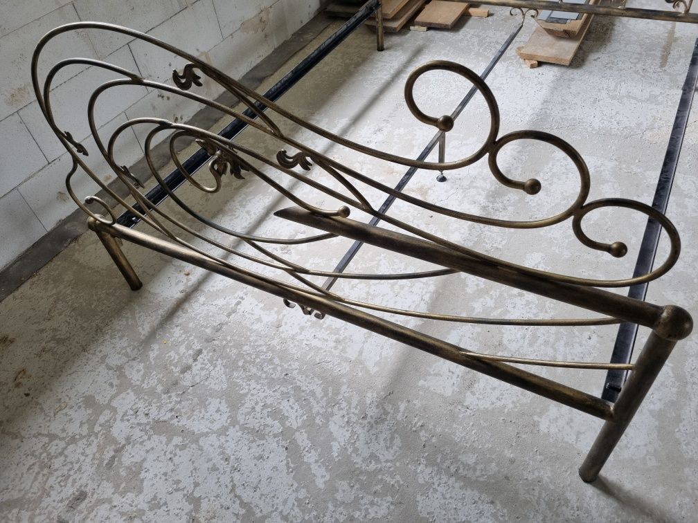 Łóżko metalowe kłute Glamour 200x160 Podwójne Oaza