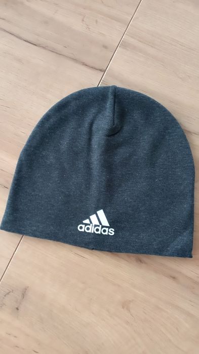 Czapka zimowa męska z polarem w środku kolor grafitowy nowa