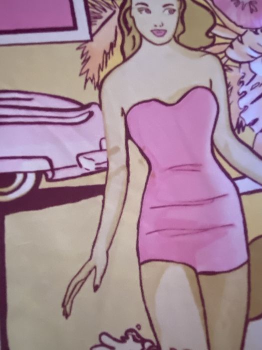 Мила рожева кофтинка з барбі (є плямо)