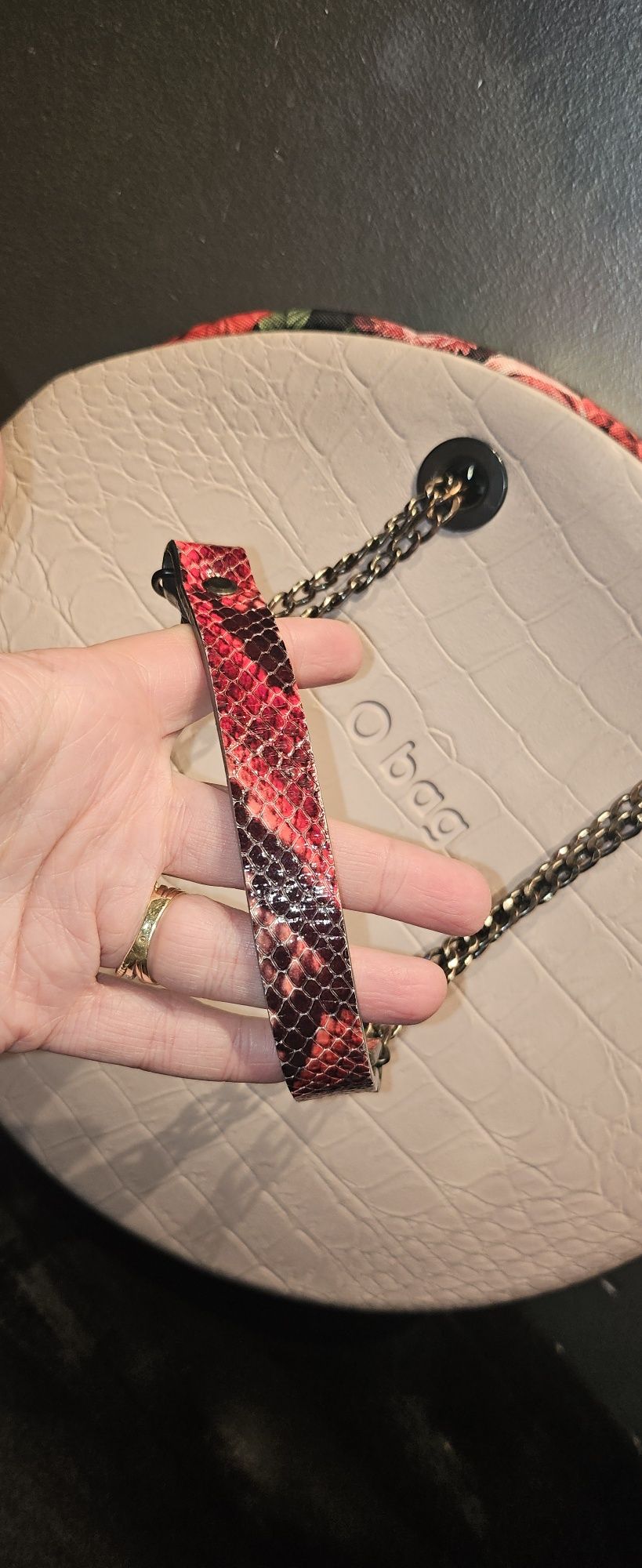 Torebka Obag Twist coco mini Rose smok body uchwyty i wkład