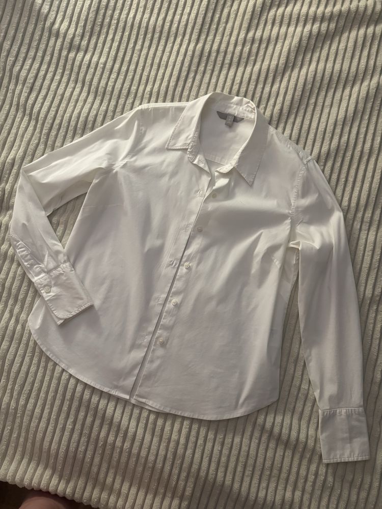 biala koszula basic h&m luzna szeroka