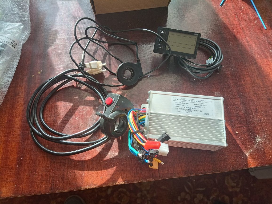 Комплект, контролер синусний, LCD s866, ручка газу, pas сенсор