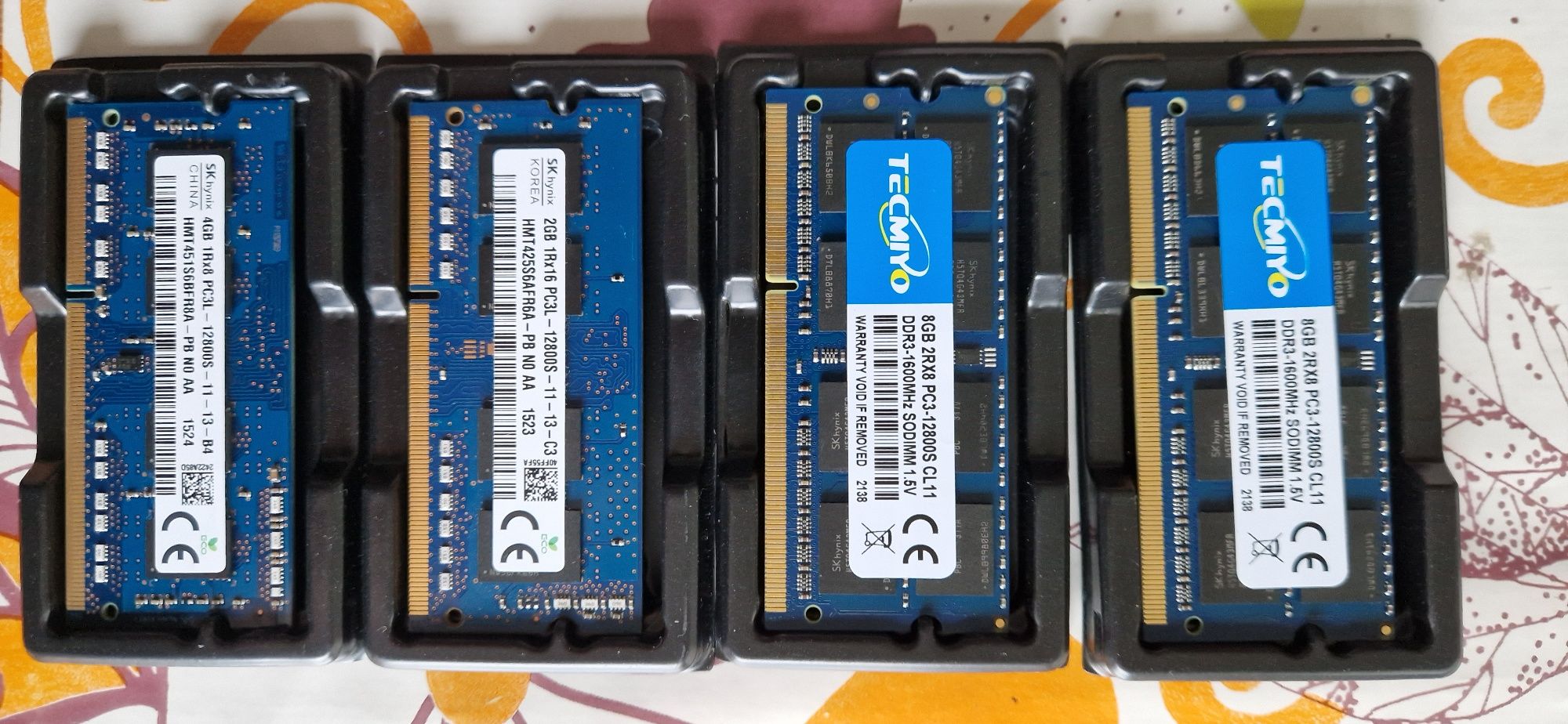 Memória RAM para Computadores Portáteis, 3GB, 4GB e 8GB