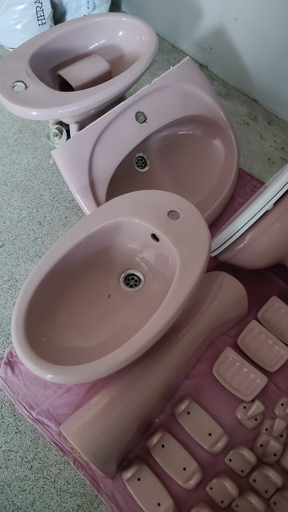 Louça de WC, rosa