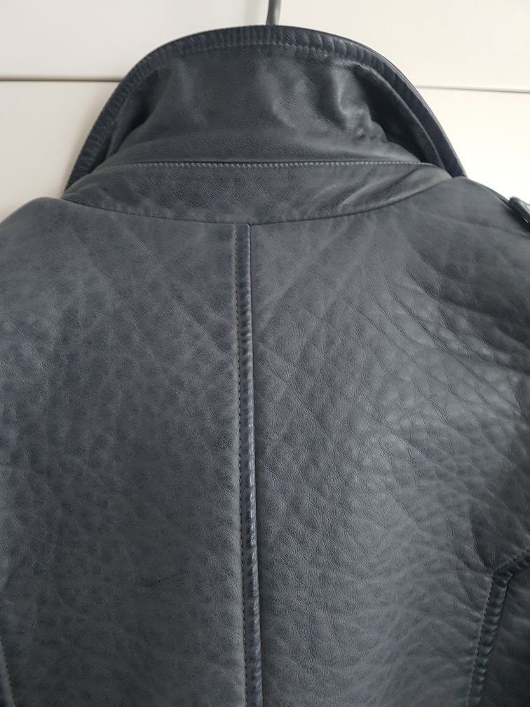 VERO MODA ramoneska skóra  Kurtka typu biker 36 S 38 M szary