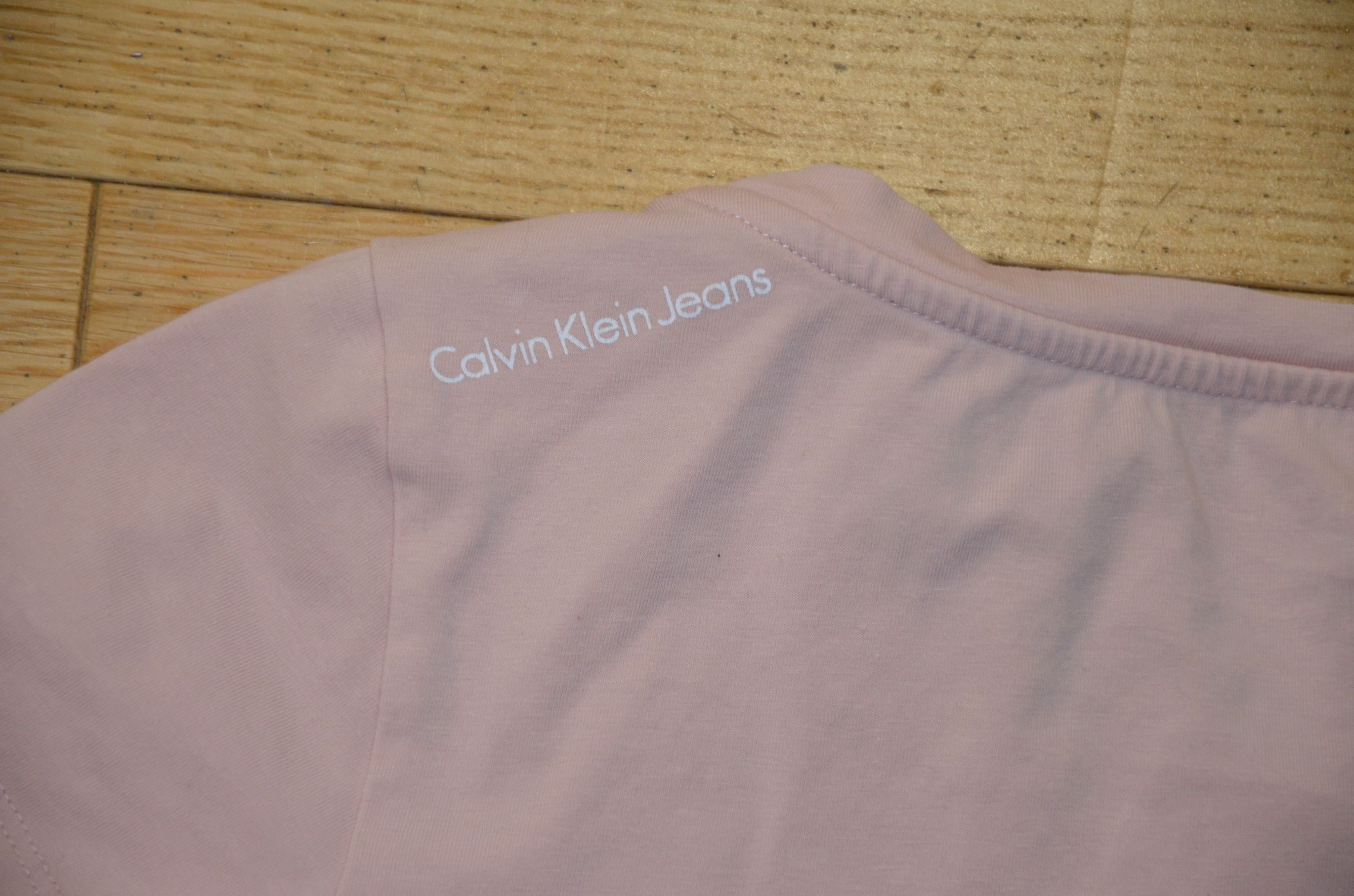 Calvin klein t-shirt r. XS pudrowy róż