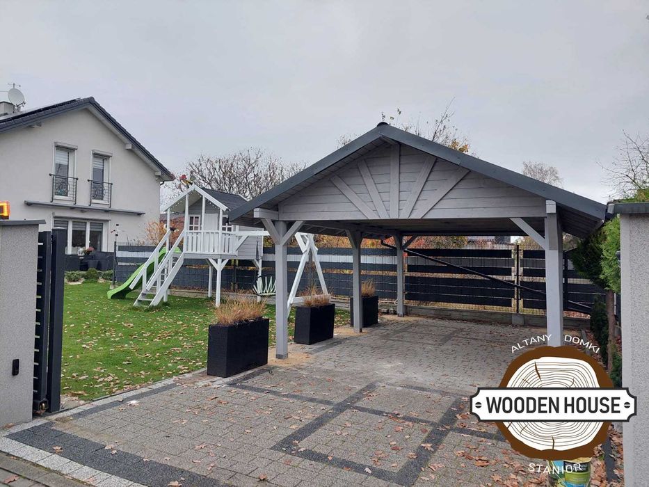 Carport drewniany 6x3 m – wiata garażowa, montaż i dostawa