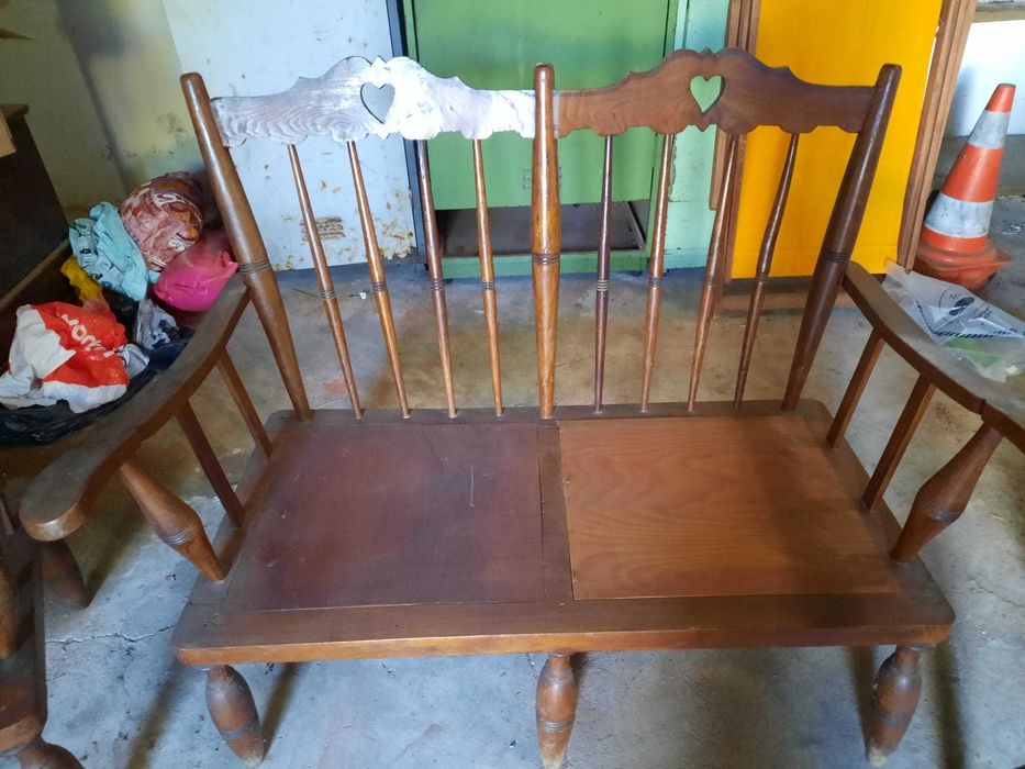 sofas de madeira anos 70