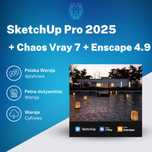 SketchUp Pro 2025 + Chaos Vray 7 + Enscape 4.9 Pełna Wersja Win / Mac