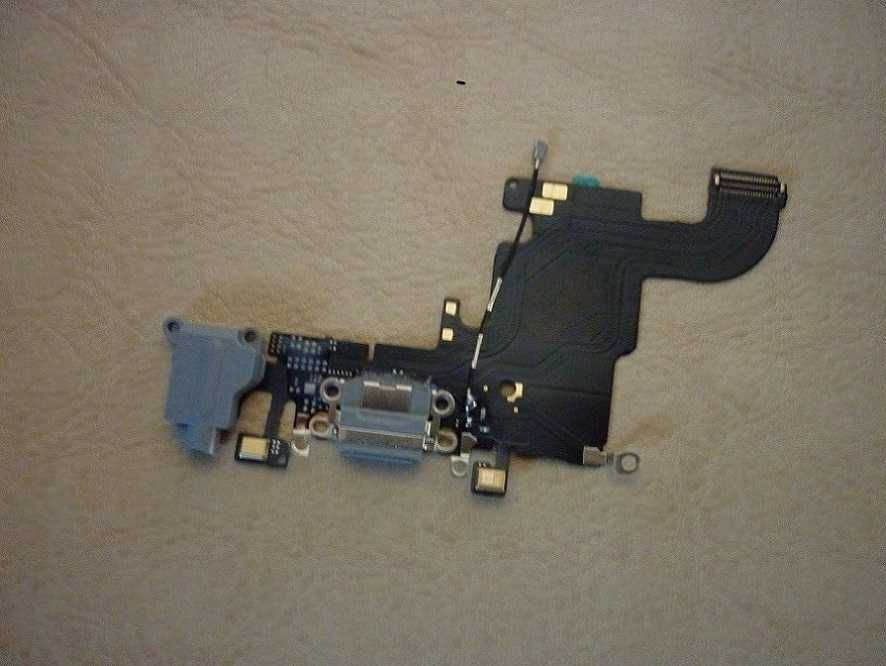 Шлейф с разъемом зарядки для iPhone 6S, с коннектором наушников, с мик