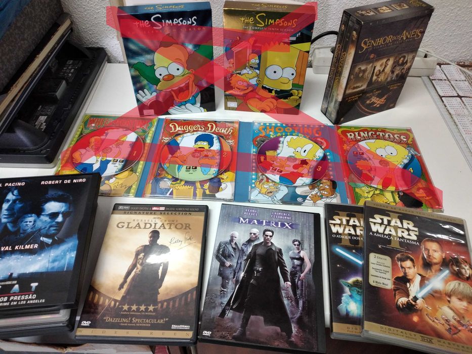 Filmes DVD e VHS - usados e novos - 1€ e 2€