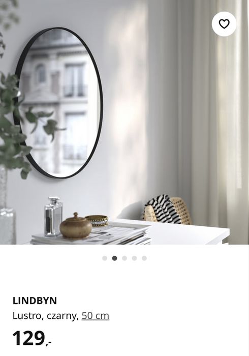 Lustro IKEA Lindbyn 50 cm