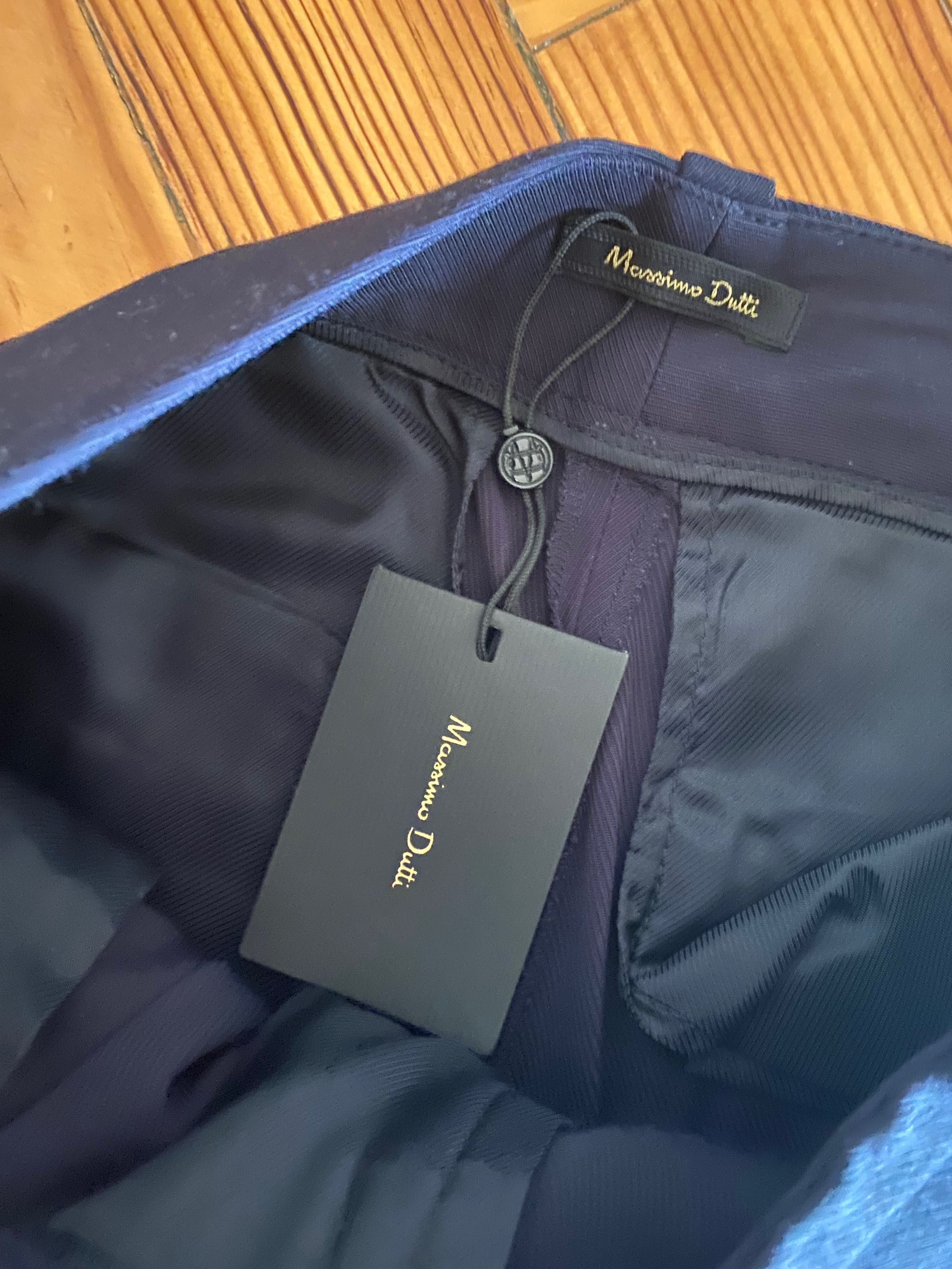 Calças azuis escuras massimo Dutti novas com etiquetas