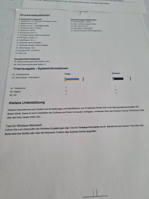 Drukarka przenośna  Hp OfficeJet 2000
