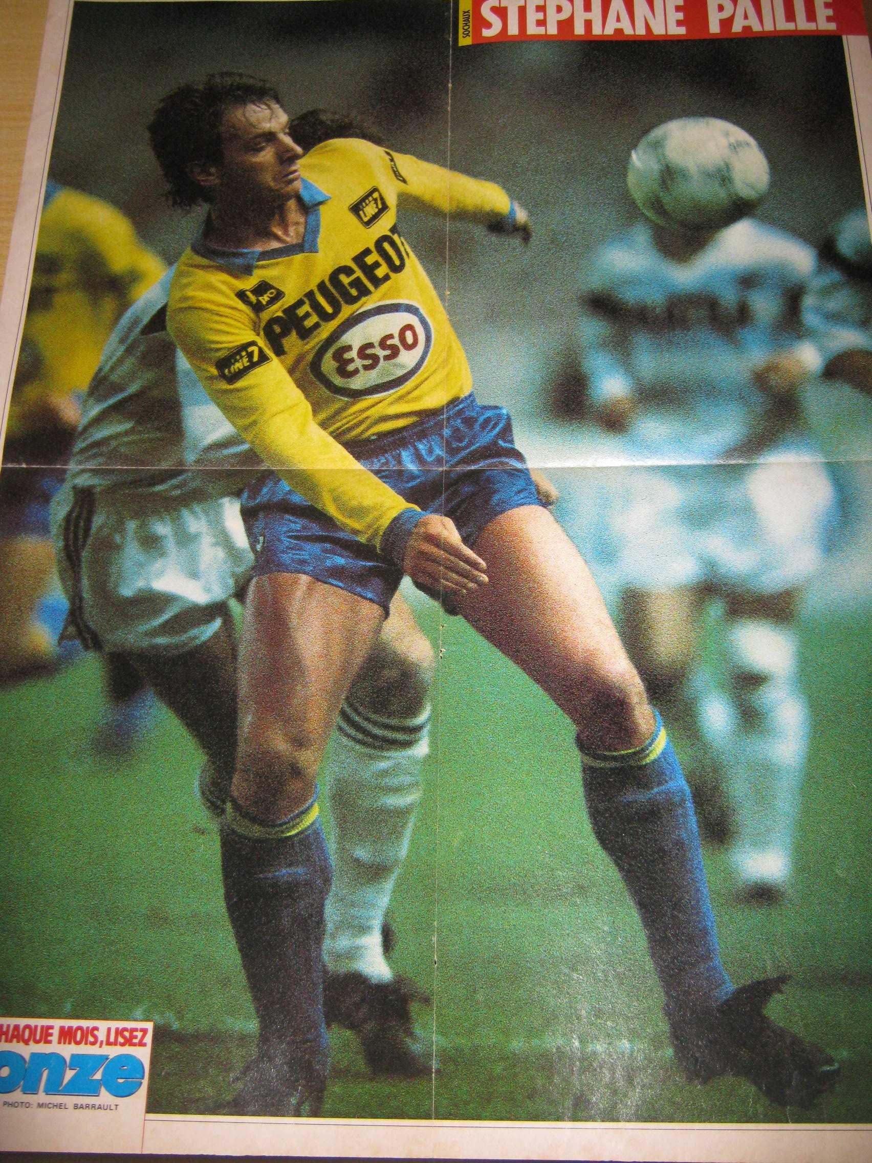 5 Posteres Futebol França Sauzee/PSG Nantes/Paille
