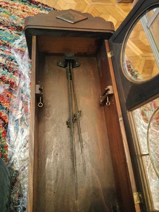 duży drewniany zegar wiszący KWADRANSOWY