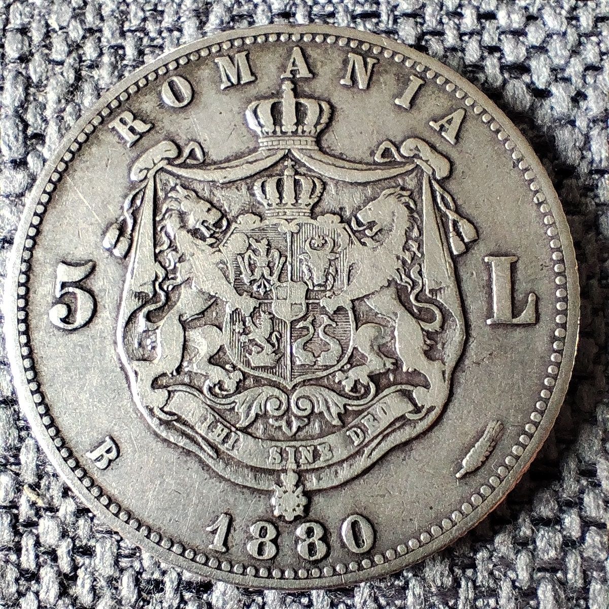 5 lei Rumunia 1880 srebrna moneta
