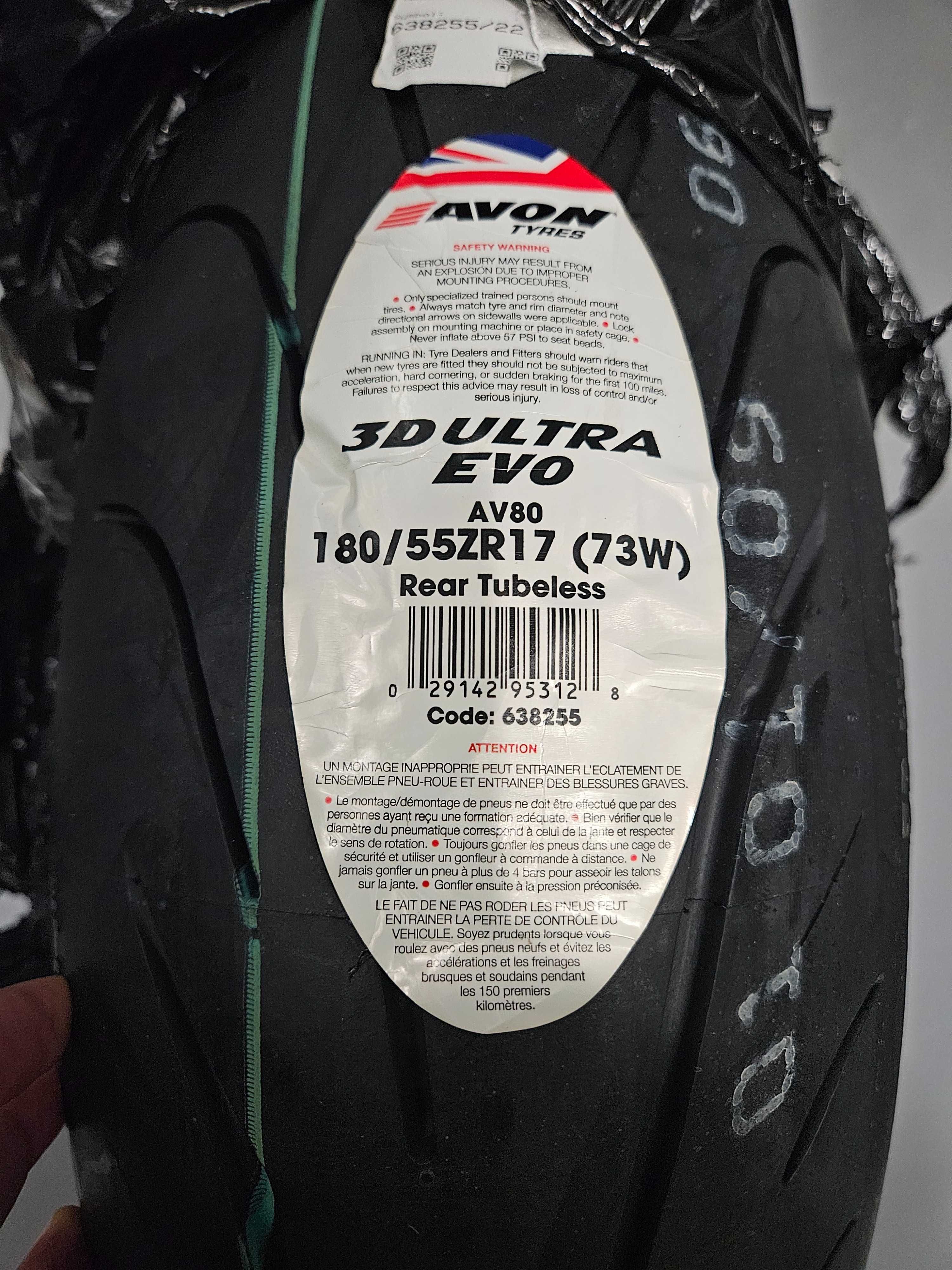 Avon 3D ULTRA EVO bridgestone pirelli sportowa opona motocyklowa