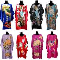 шелковое платье кимоно разные