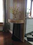 Konsola drewniana z plastra drewna jesionowego