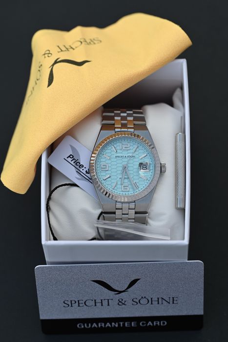 Zegarek autmatyczny Specht&Söhne, jasno  niebieski, 37 mm
