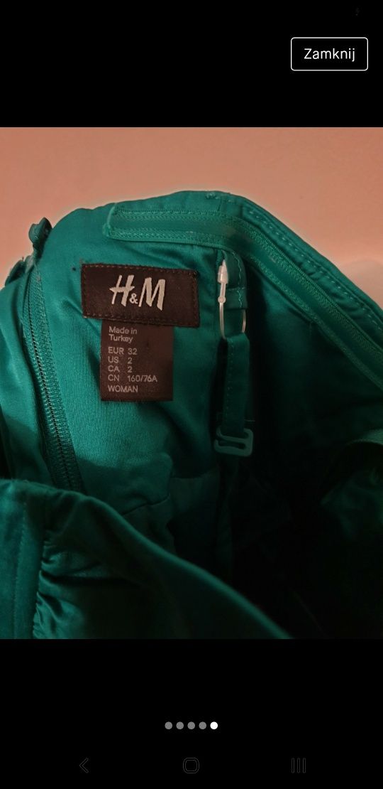 Nowa sukienka zielona h&m