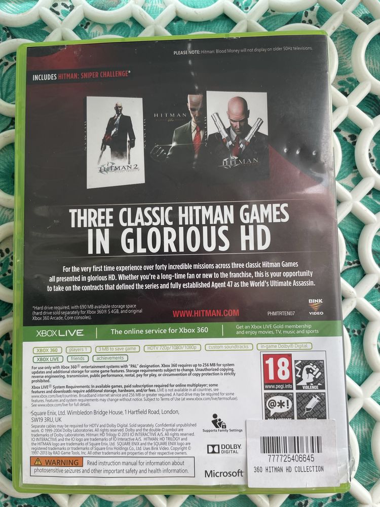 Гра на диск xbox 360 Hitman Trilogy